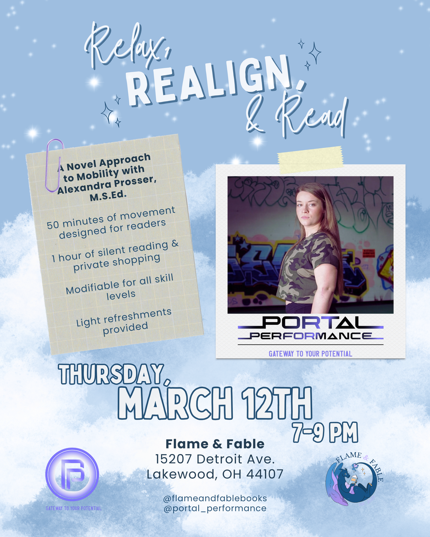 [EVENT] Relax, Realign, & Read with Alexandra Prosser, M.S.Ed.